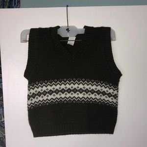 Vintage cropped sweater vest